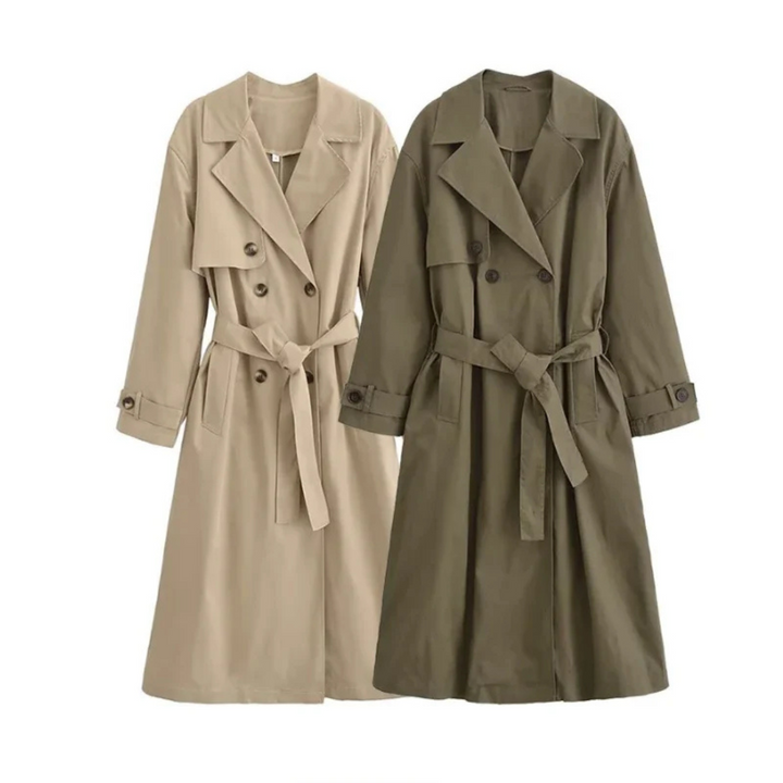 Inès | Trench long coupe ceinturée