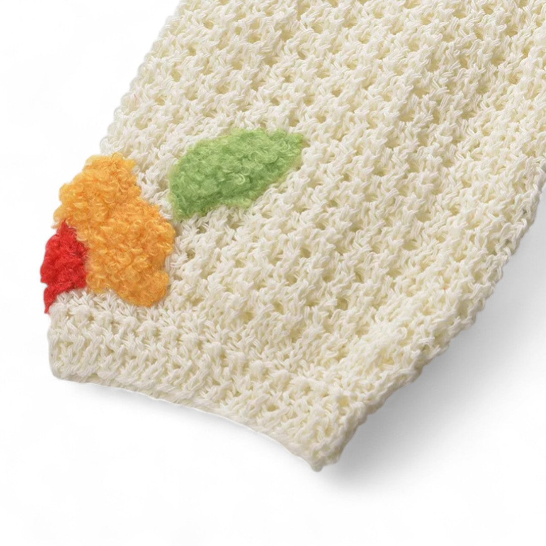 Éléonore | Pull Filet à Fleurs en Relief