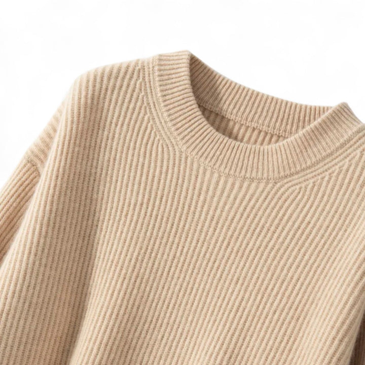 Amandine | Pull côtelé à col rond ultra doux