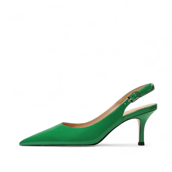 Fabienne | Escarpins Slingback Vernis à Talon Fin