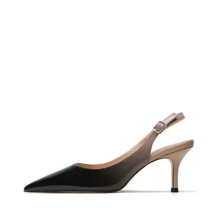 Fabienne | Escarpins Slingback Vernis à Talon Fin