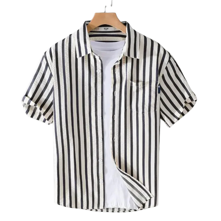 Toby | Chemise en coton à rayures verticales audacieuses