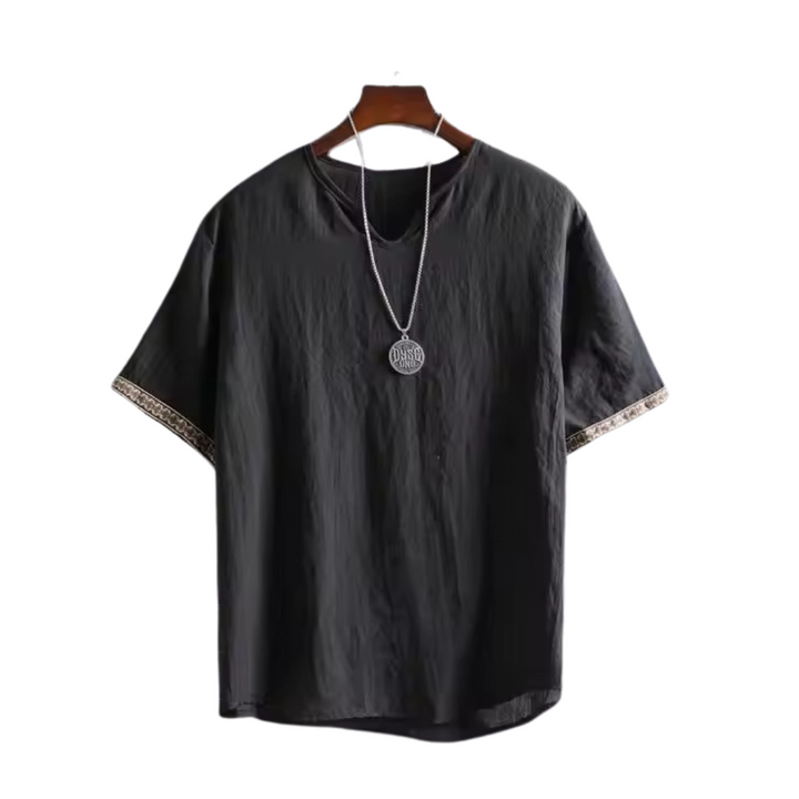 Jasper | Chemise en lin bohème à manches courtes