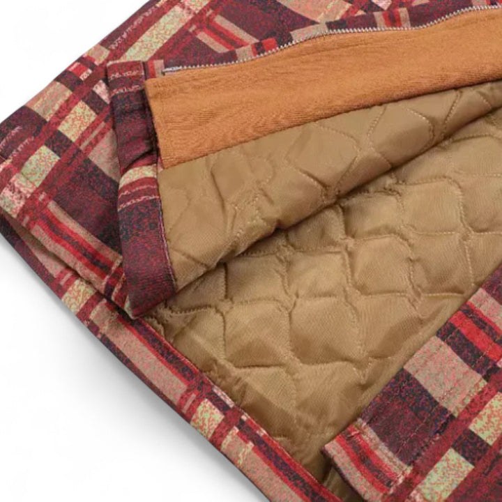Brodie | Veste en flanelle matelassée avec capuche en polaire