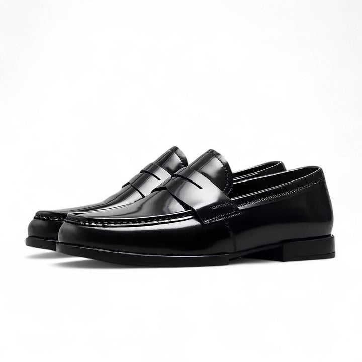 Owen | Mocassins en cuir poli à enfiler