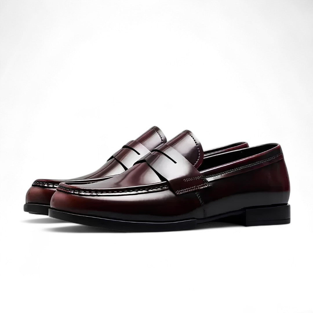 Owen | Mocassins en cuir poli à enfiler