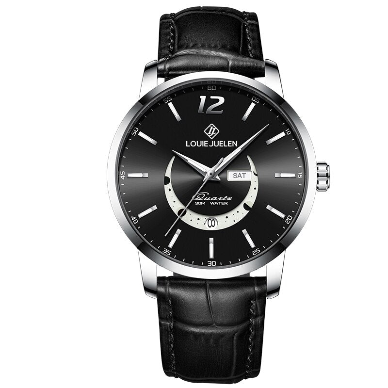 van Baerle® – Montre Élégante et Lumineuse avec Phase de Lune