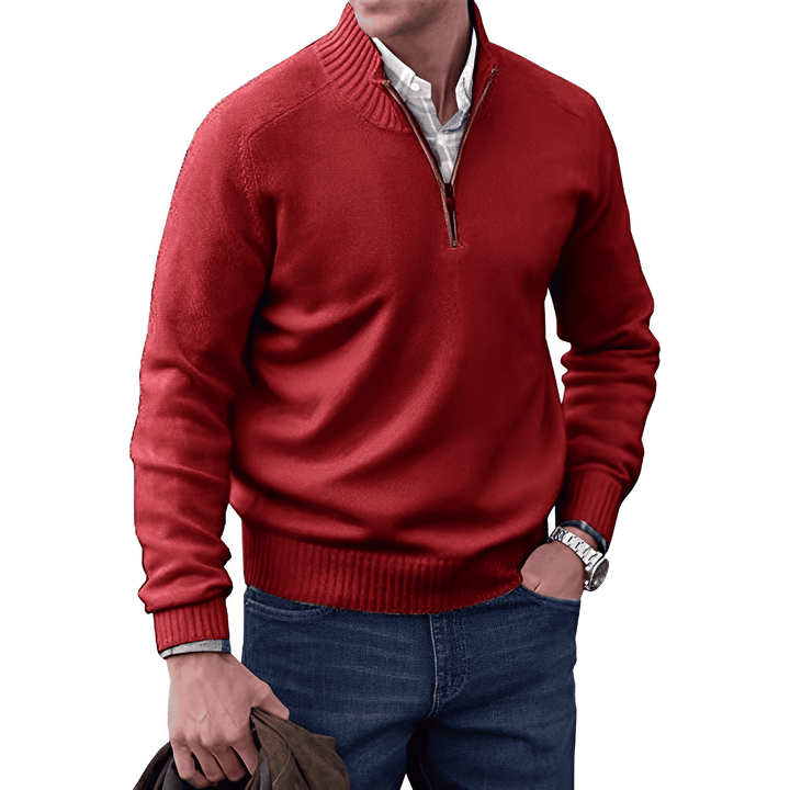 Jasper | Pull en cachemire à zip avec finition douce et coupe intelligente