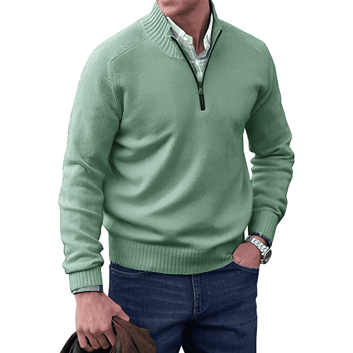 Jasper | Pull en cachemire à zip avec finition douce et coupe intelligente
