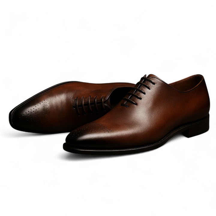Spencer | Oxford en cuir pleine coupe avec perforations subtiles