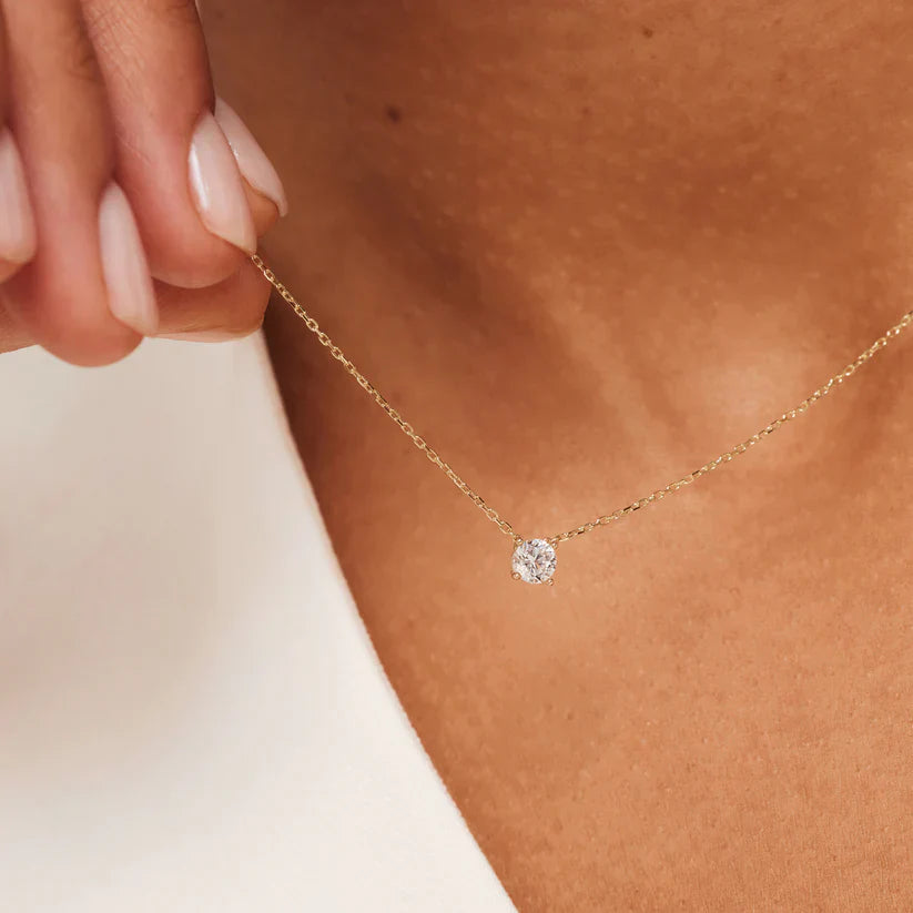 Collier en pierre de moissanite Cléa