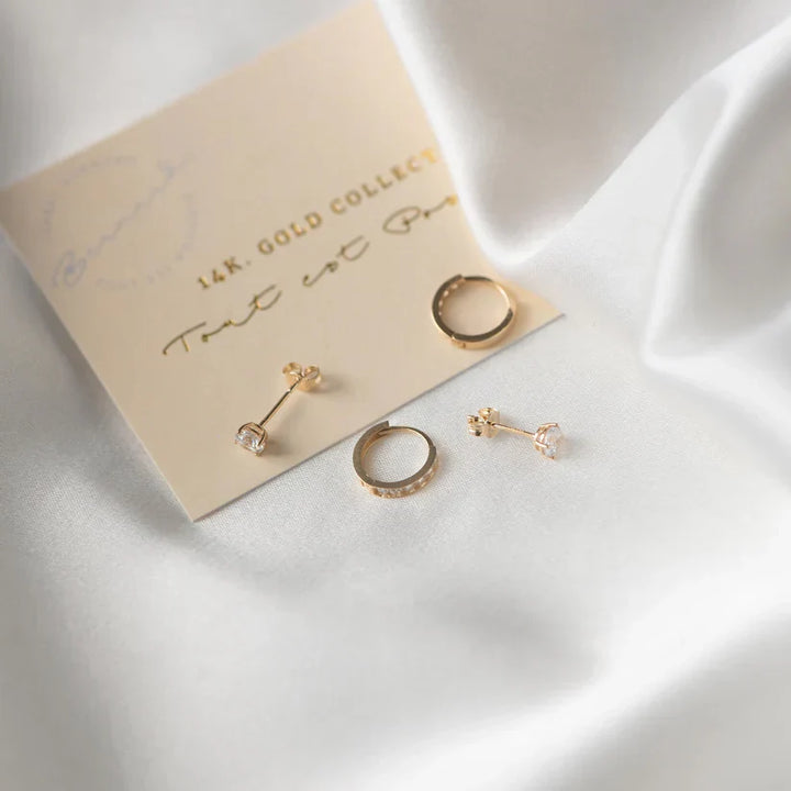 Boucles d'oreilles en pierre Larmes de Lune