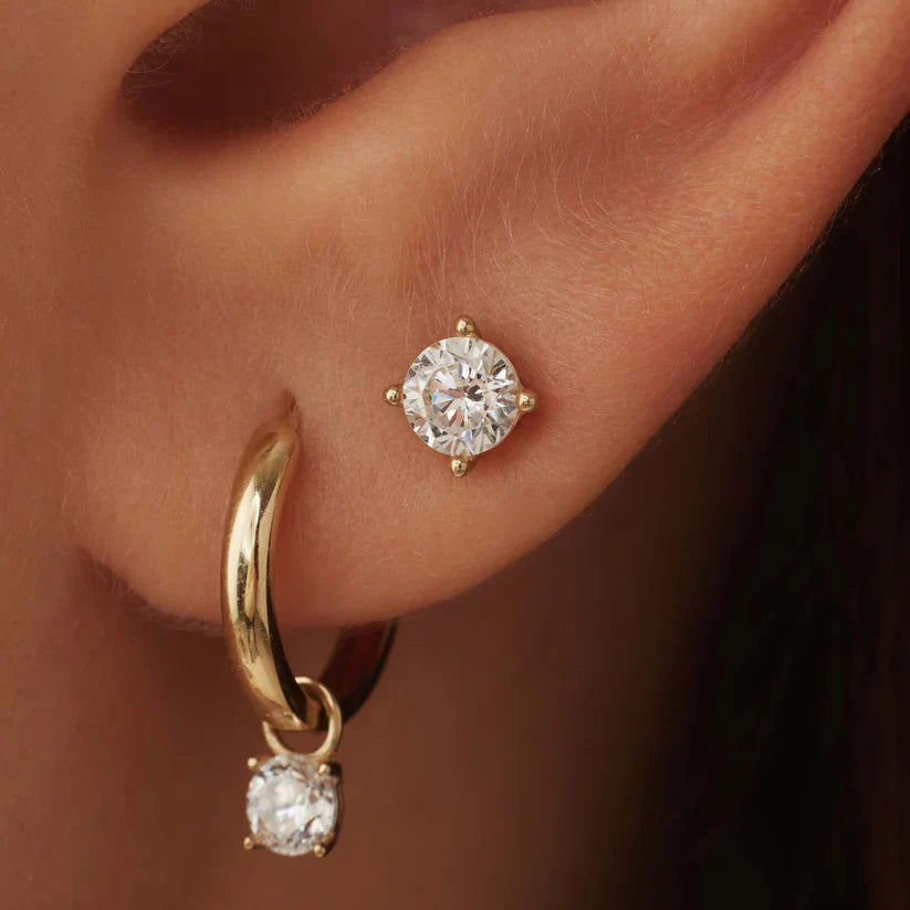 Boucles d'oreilles en pierre Larmes de Lune