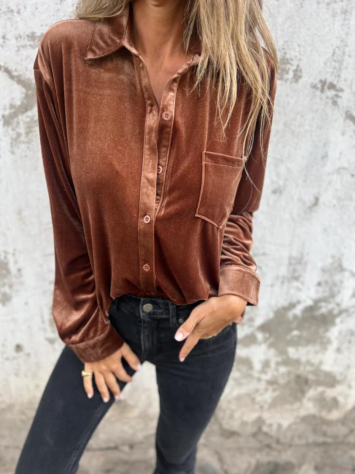 Kiralee™ | Velvet Shirt
