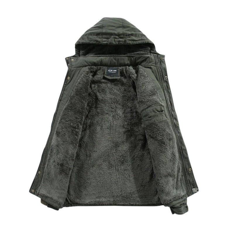 Brock | Veste d'hiver à capuche doublée en polaire