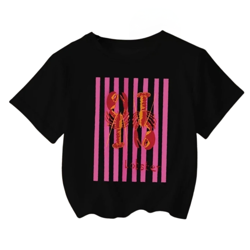 Mila | T-shirt graphique avec motif de homard audacieux
