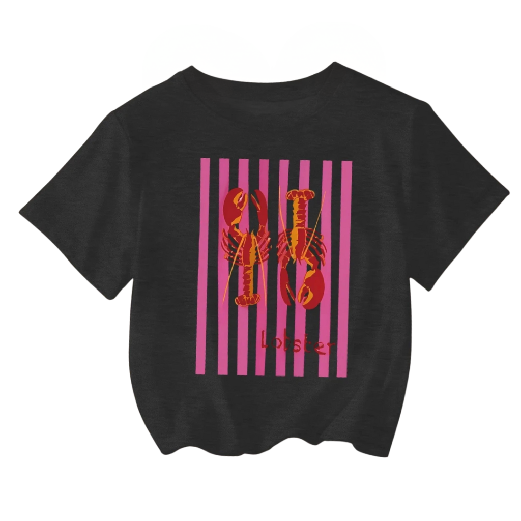 Mila | T-shirt graphique avec motif de homard audacieux