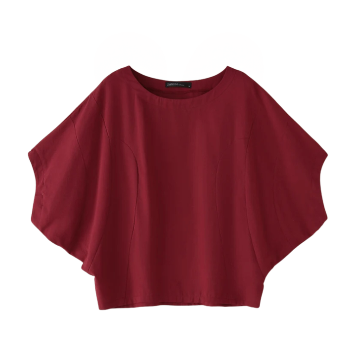 Freya | Blouse en lin à manches chauve-souris décontractée
