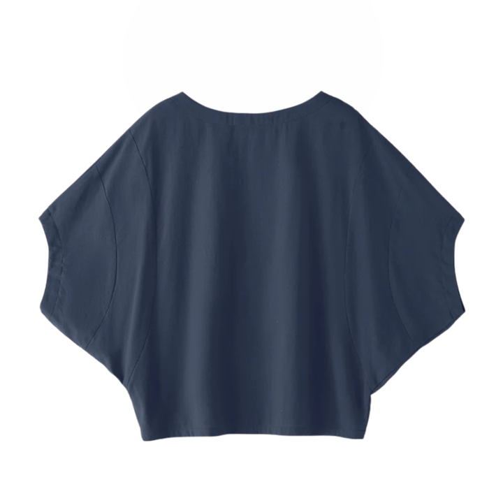 Freya | Blouse en lin à manches chauve-souris décontractée