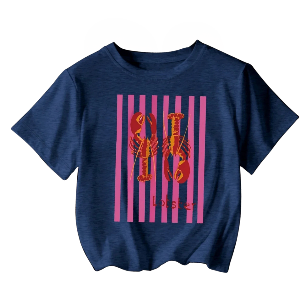 Mila | T-shirt graphique avec motif de homard audacieux