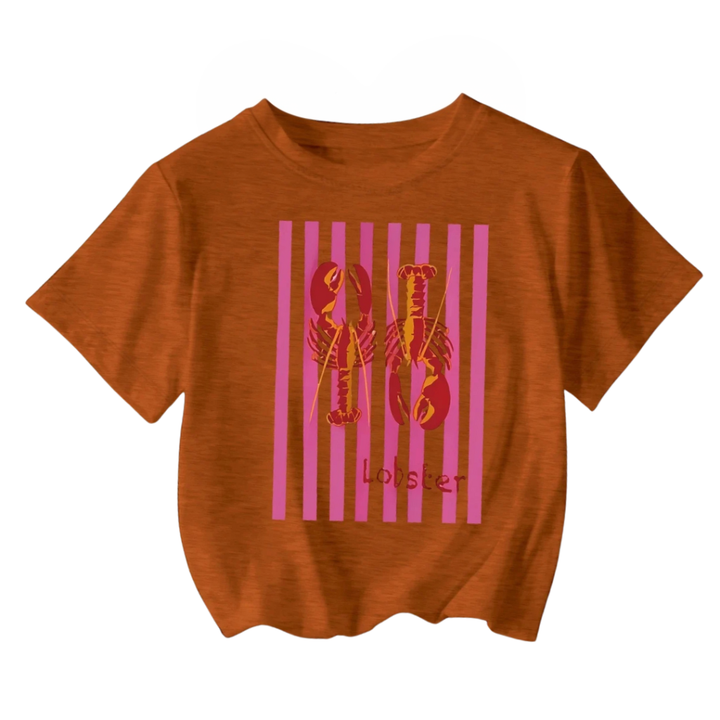 Mila | T-shirt graphique avec motif de homard audacieux