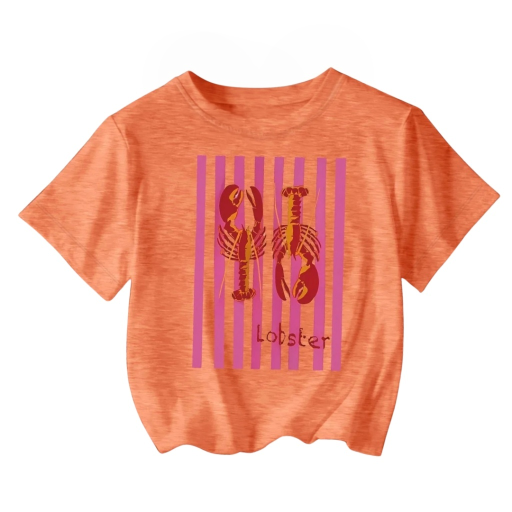 Mila | T-shirt graphique avec motif de homard audacieux