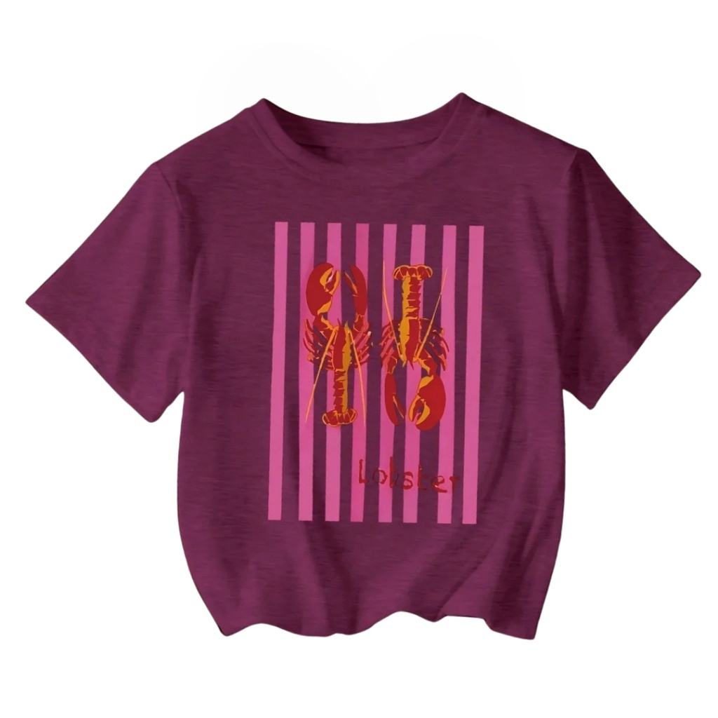 Mila | T-shirt graphique avec motif de homard audacieux