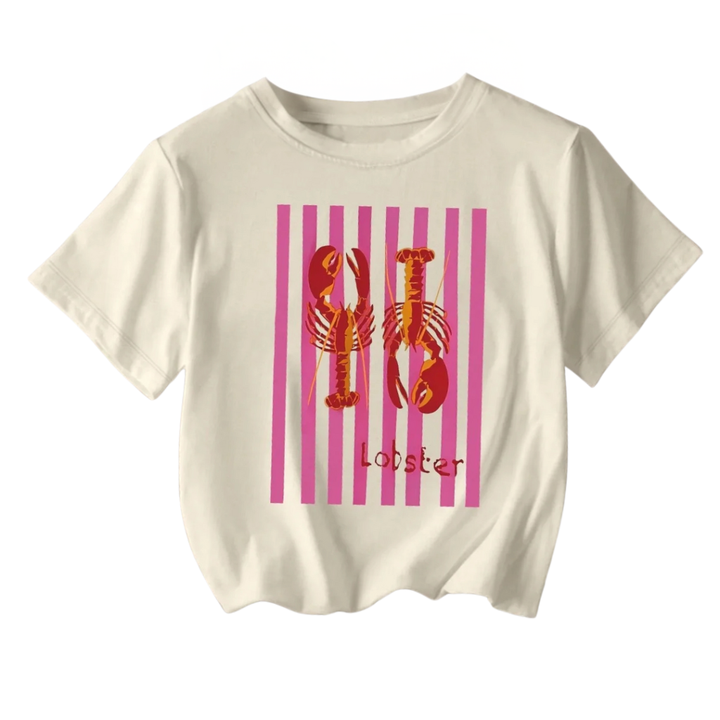 Mila | T-shirt graphique avec motif de homard audacieux