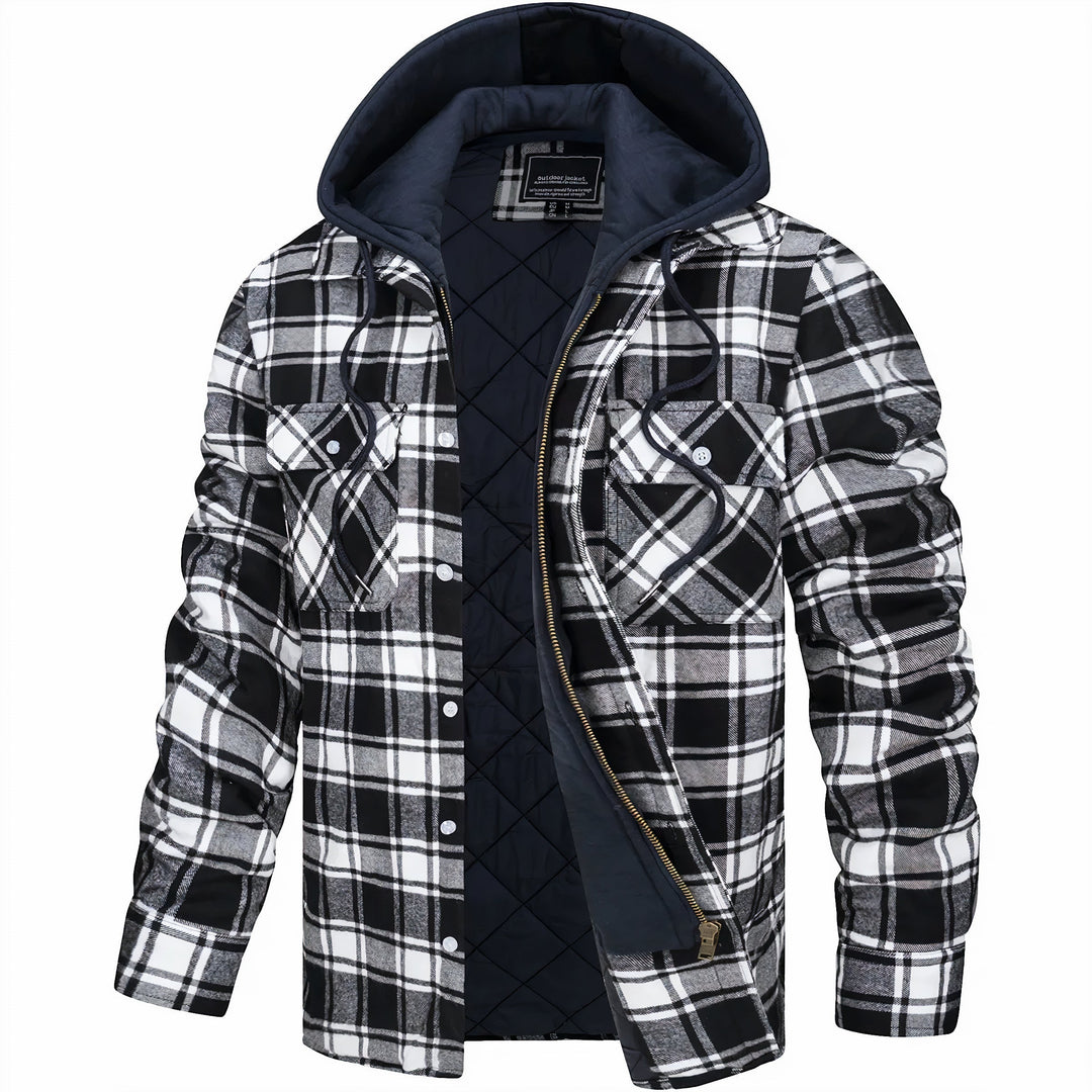 Declan | Veste chemise matelassée pour l’extérieur avec doublure à capuche