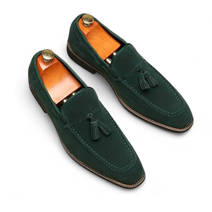 Riley | Mocassins en daim avec détail Penny ou pompon