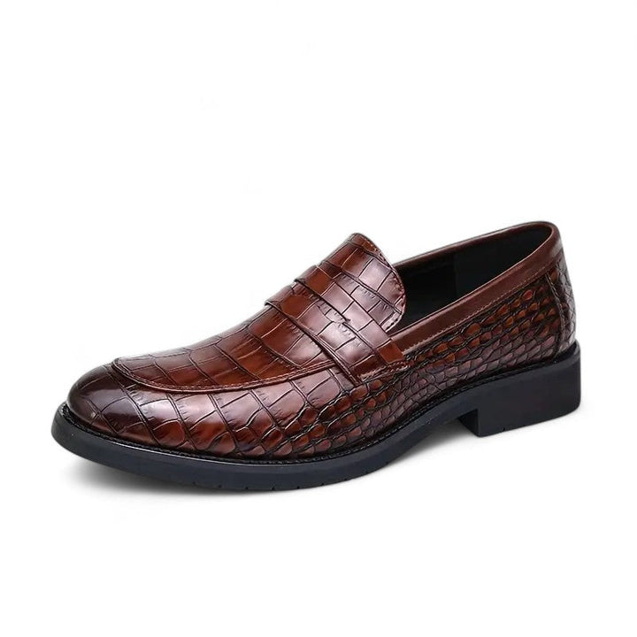Marcus | Mocassins en cuir texturé à semelle rugged avec grip