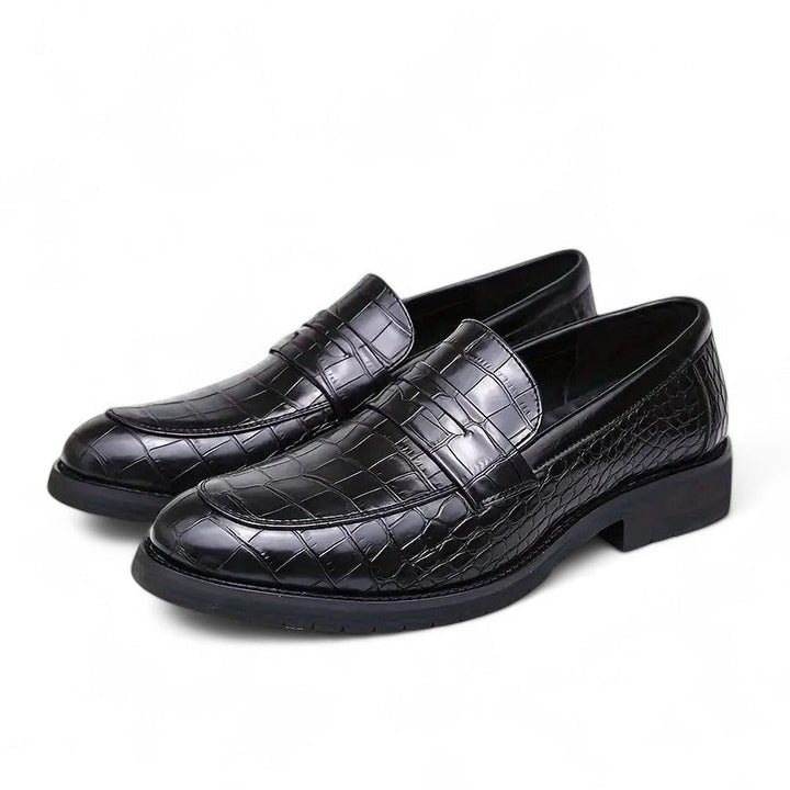 Marcus | Mocassins en cuir texturé à semelle rugged avec grip