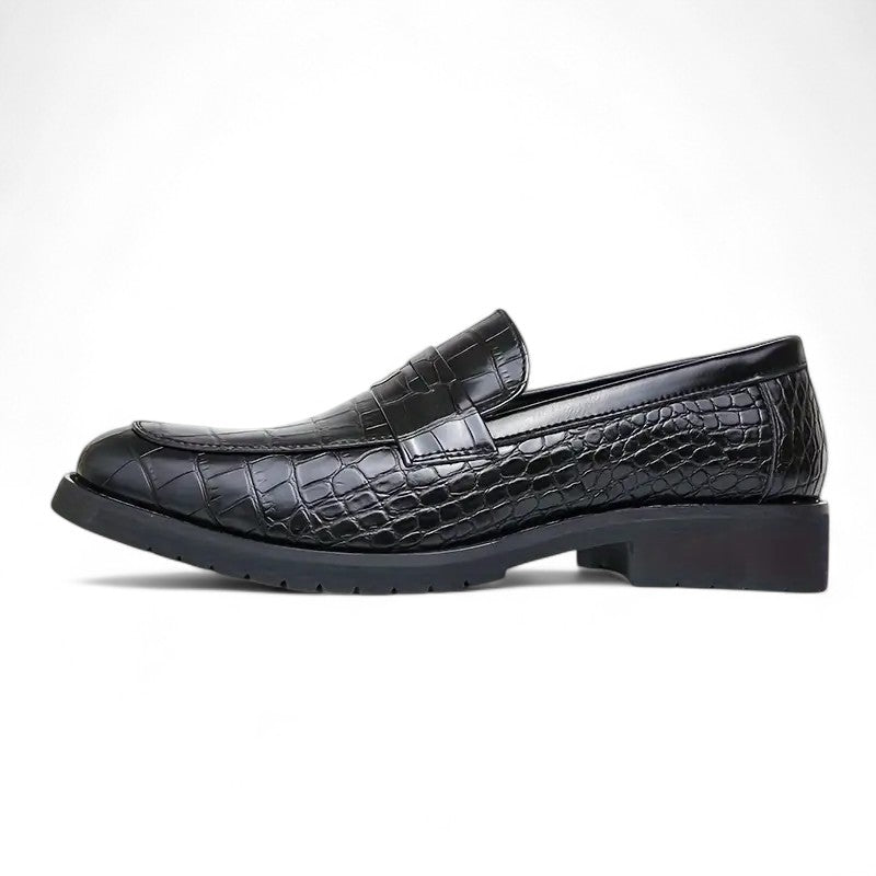 Marcus | Mocassins en cuir texturé à semelle rugged avec grip