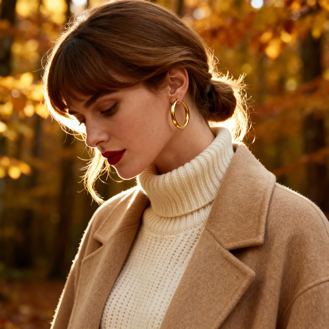 Boucles d’Oreilles Dorées Femme