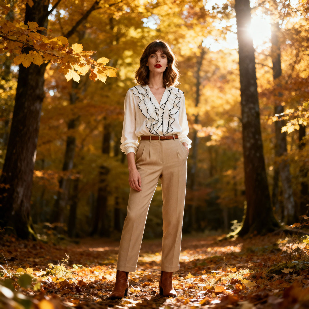 Blouse à Volants Femme