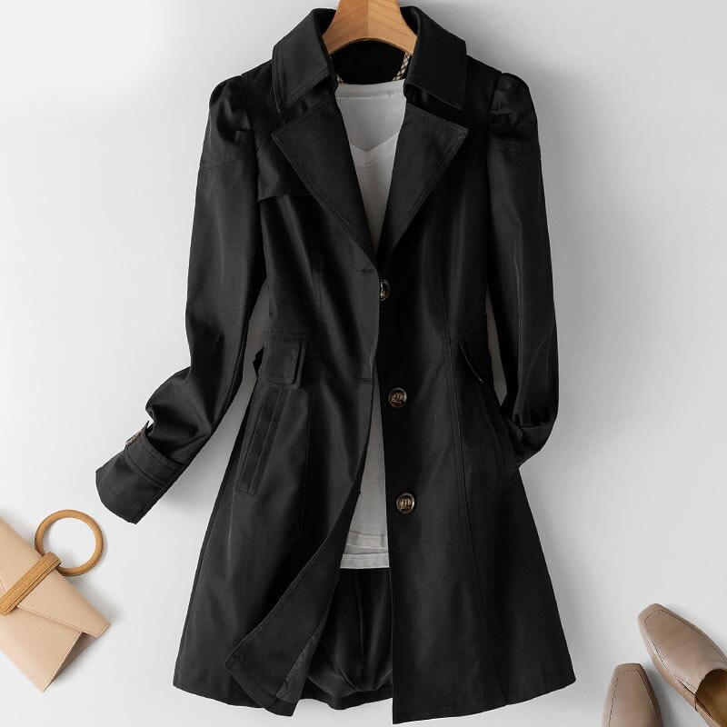 Raphaella™ Mid-Length Trench Coat