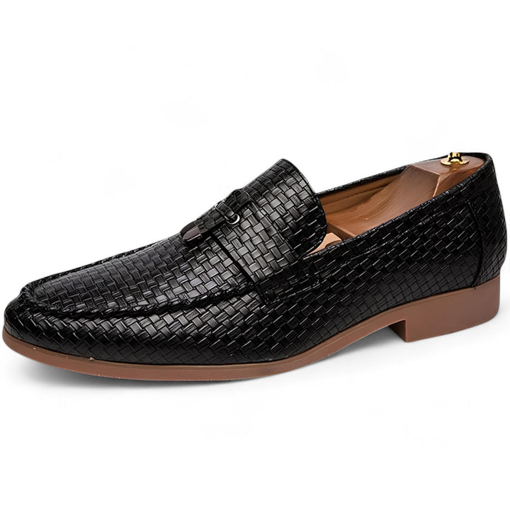 Marcus | Escarpins à enfiler tissés avec accent à boucle signature