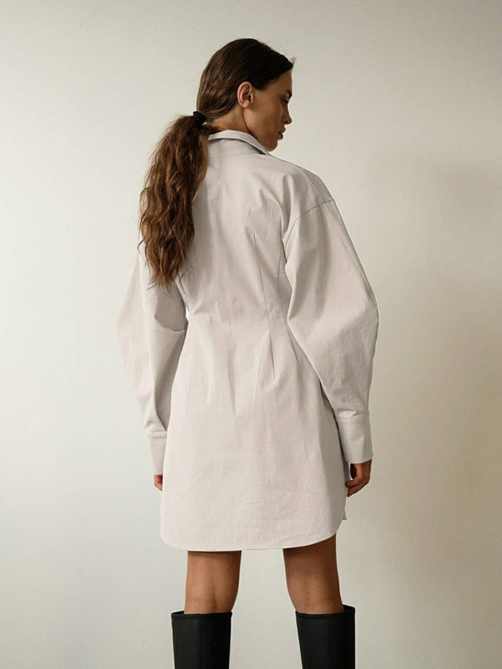 Naomi™ - Casual Collar Shirt Dress