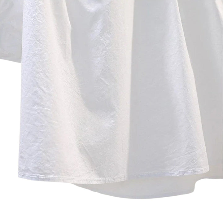 Chloe | Chemise à Col Volanté avec Manches Bouffantes