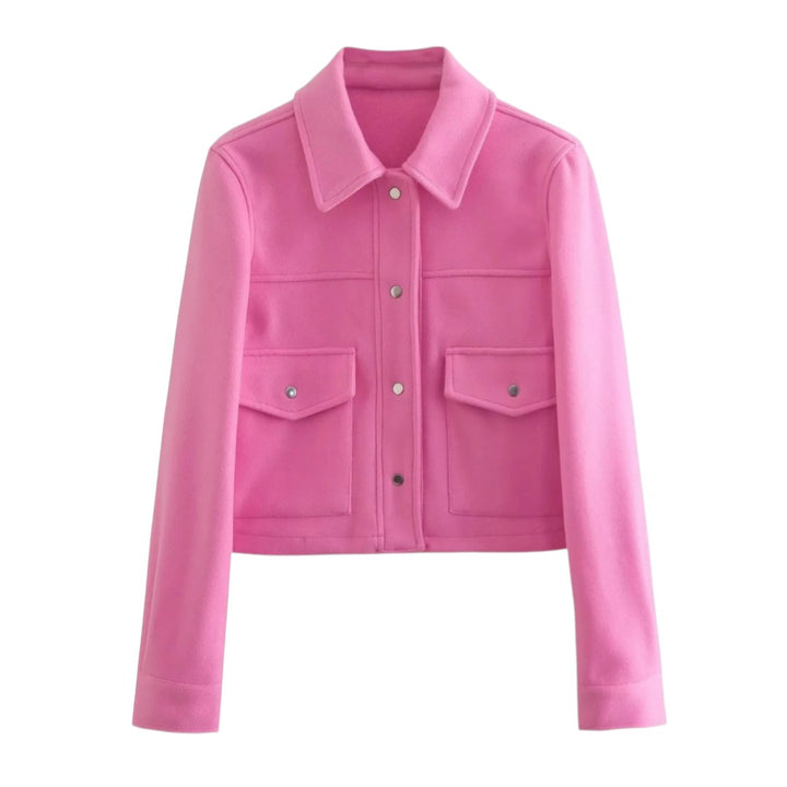 Maëlys | Veste Croppée à Poches Boutonnées