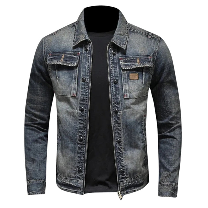 Mason | Veste en denim usé avec poches intérieures