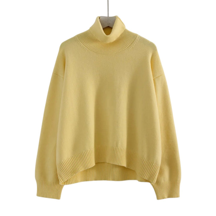 Amandine | Pull col roulé ample en maille douce