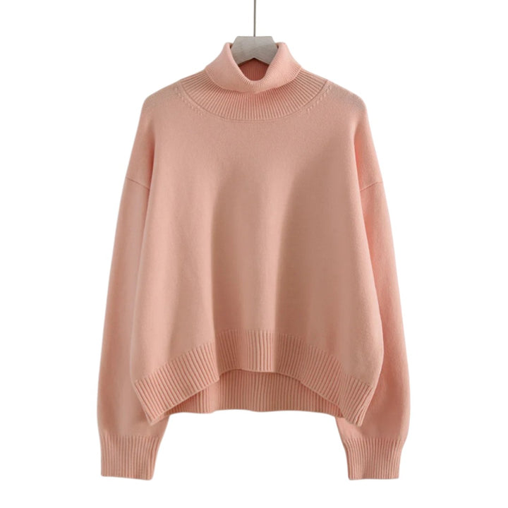 Amandine | Pull col roulé ample en maille douce
