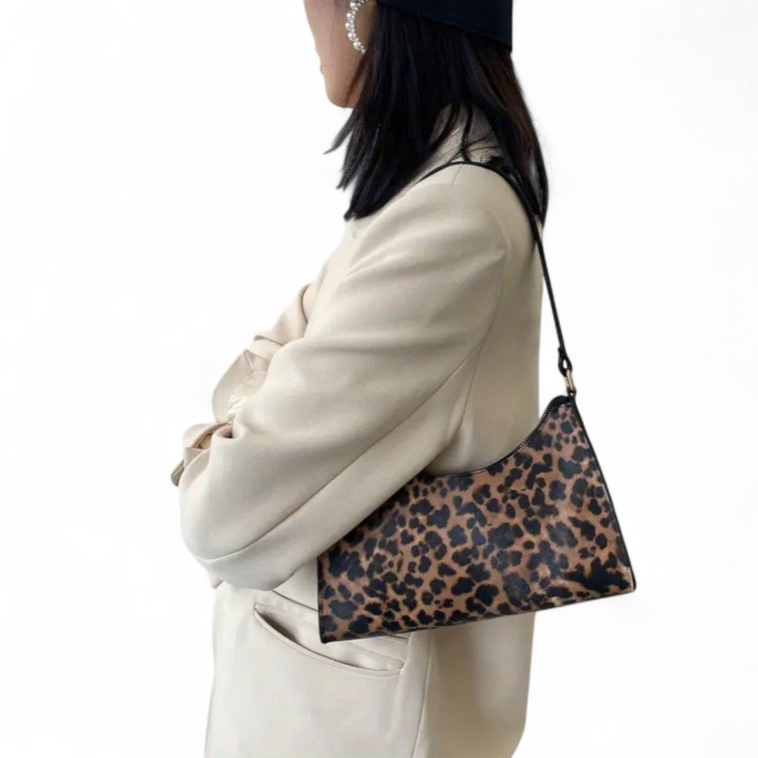 Élise | Sac Épaule Léopard en Simili-Cuir