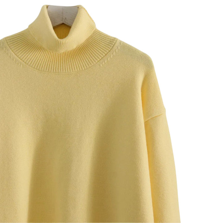Amandine | Pull col roulé ample en maille douce