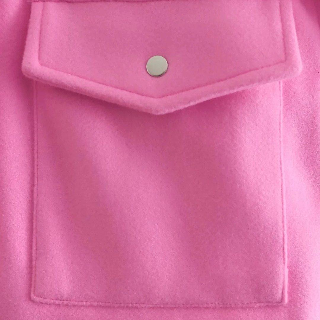 Maëlys | Veste Croppée à Poches Boutonnées