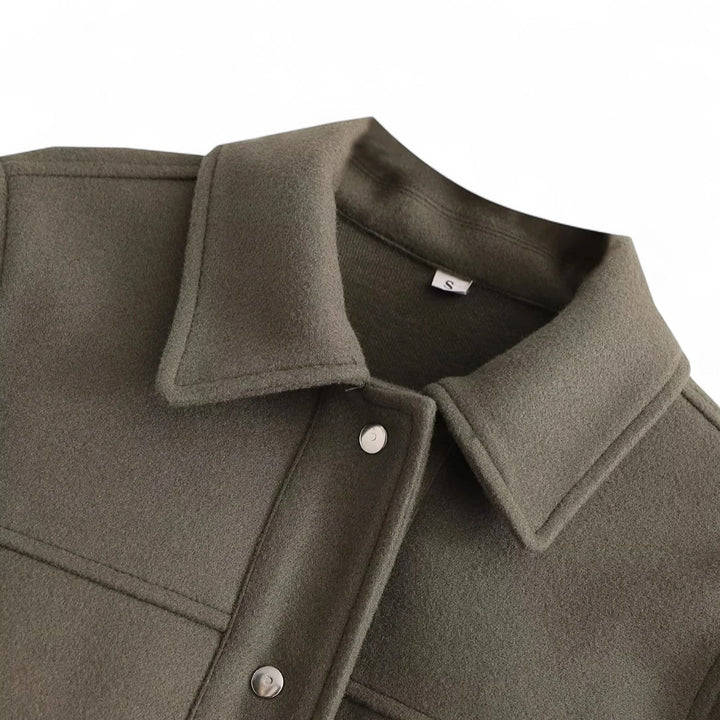 Maëlys | Veste Croppée à Poches Boutonnées