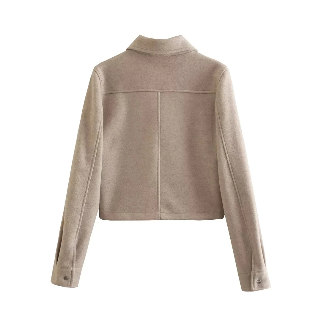 Maëlys | Veste Croppée à Poches Boutonnées