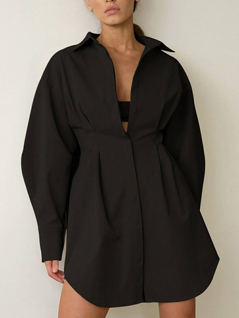 Naomi™ - Casual Collar Shirt Dress