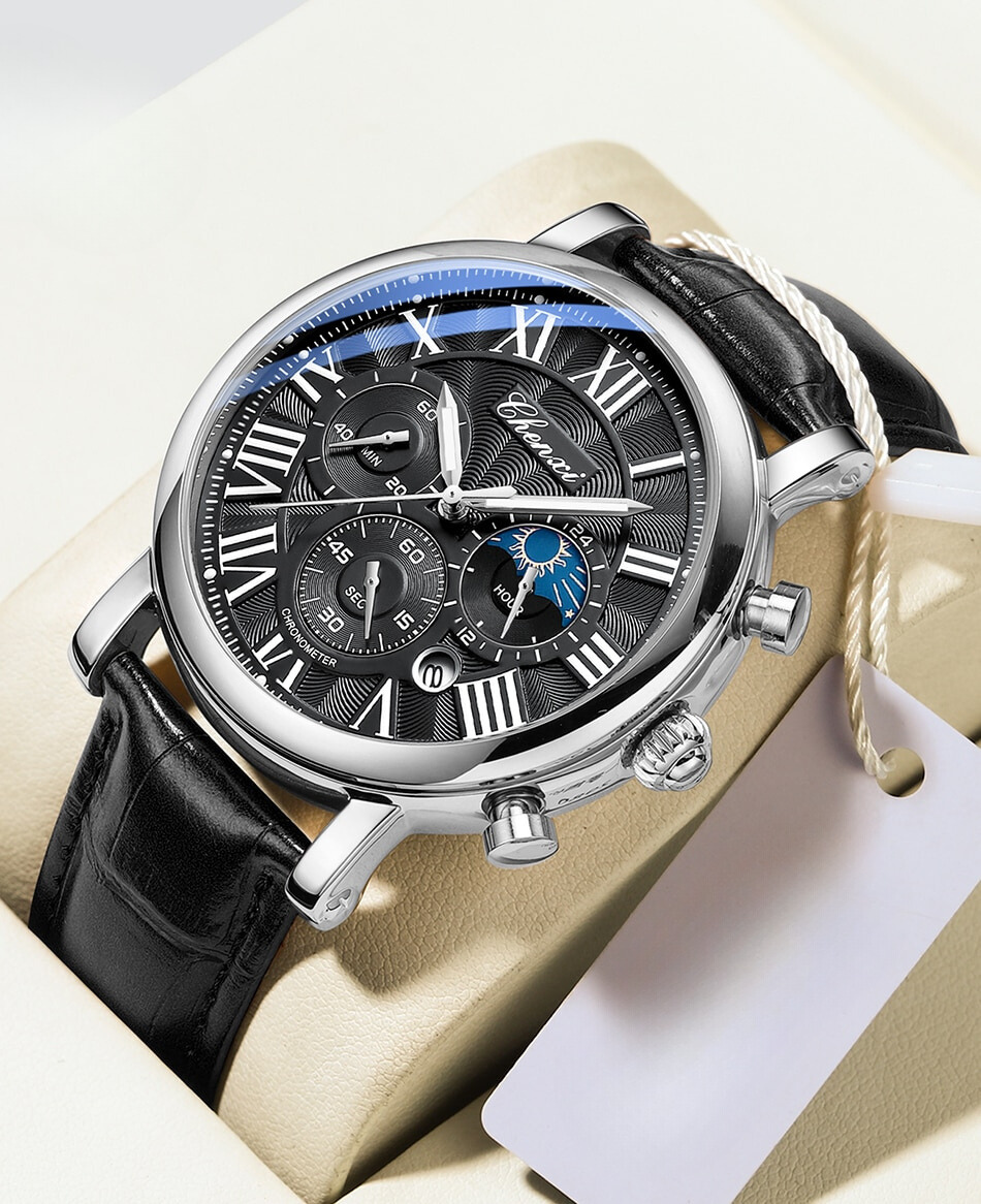 van Baerle® – Montre à Quartz en Cuir Luxueux